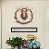 [HHT] American Country Lucky Deer Head Wall Hanging Decoration Pendant Living Room Restaurant Entrance Hallway Aisle Background 3