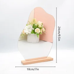 Acrylic Irregular Standing Mirror for Home and Office Decor (SW87169-01)