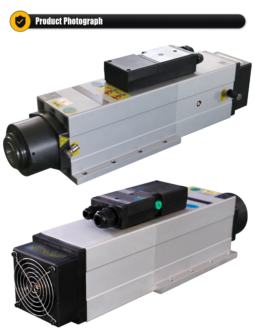 HQD ATC Spindle Motor 6000w For wood Aluminium soft metal ISO30 800hz 24000rpm 6