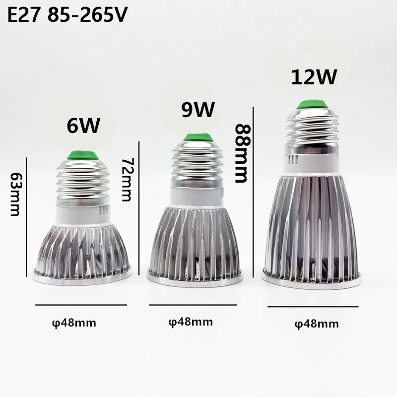 LED COB E27 E14 디밍 가능 스포트라이트 램프 전구, 웜, 쿨, 퓨어 화이트 LED 조명, 6W, 9W, 12W, 110V, 220V, 1 개, 신제품