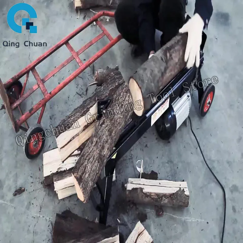 Wood Chopping Machine Household Electric Hydraulic 2KW Automatic Rural Wood-chopping Machine