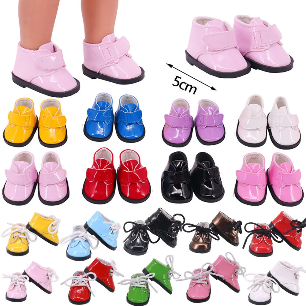 5Cm Doll Shoes Blythe Wellie Wisher Shiny Shoes Velcro&Laces For 14.5 Inch Doll&EXO&Paola Reina Doll Accessories Girl DIY Toys