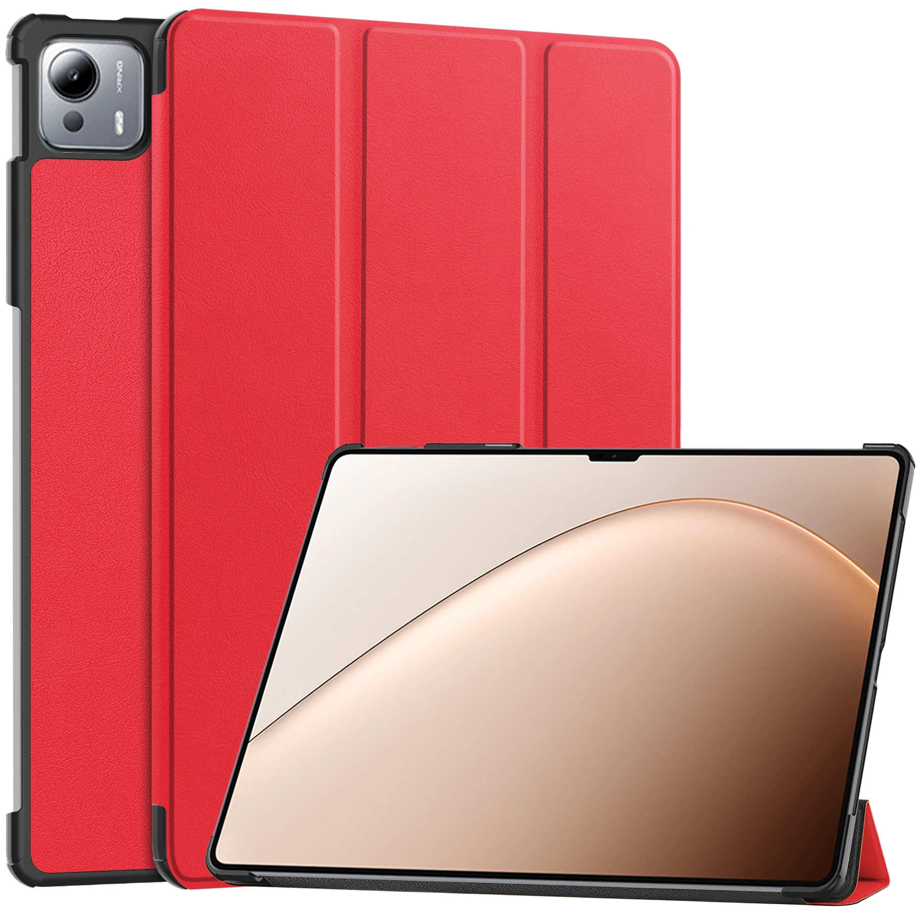 Tri-Folding PU Leather Flip Stand Cover with Auto Sleep