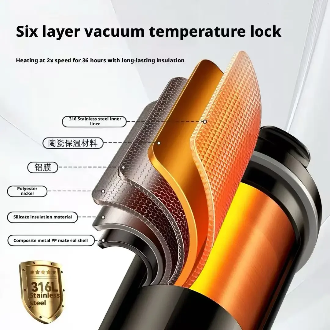 Car Electric Heating Cup 316 Stainless Steel 12V 24V