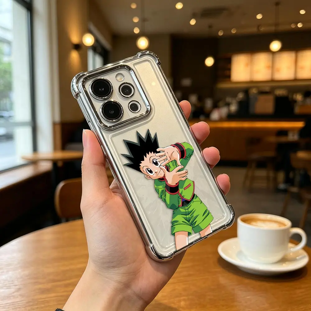 Enhanced Clear Plating Phone Case with Hunter X Hunter Design
