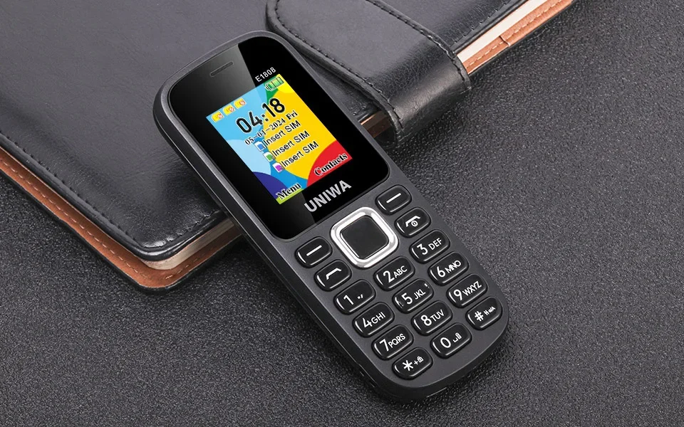UNIWA E1808 2G Keypad Phone Cellphone 1.77 Inch Push Button 800mAh Telephone for Senior Elder Wireless radio GSM mobile phone