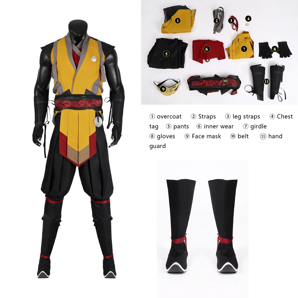 Gioco Di Alta Qualità Mortal Cos Kombat 1 Scorpion Cosplay Costume Roleplay Fanasia Outfit Halloween Carnival Party Travestimento