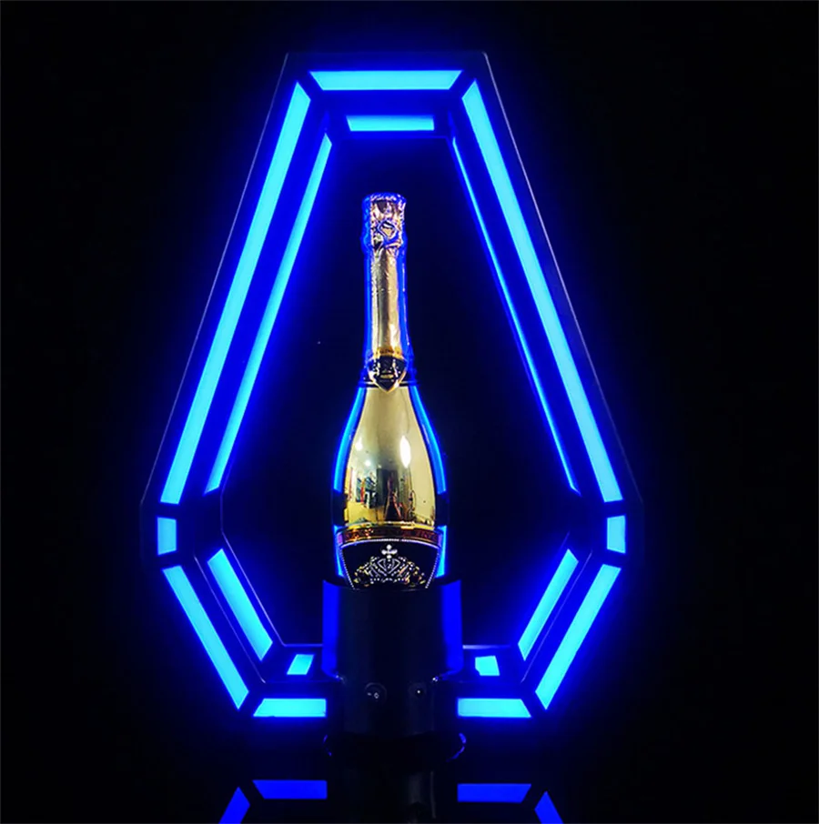 

Stainless Steel Bottle Service Presenter VIP Champagne Wine LED Bottle Glorifier Display for Bar Party Night Club Decor