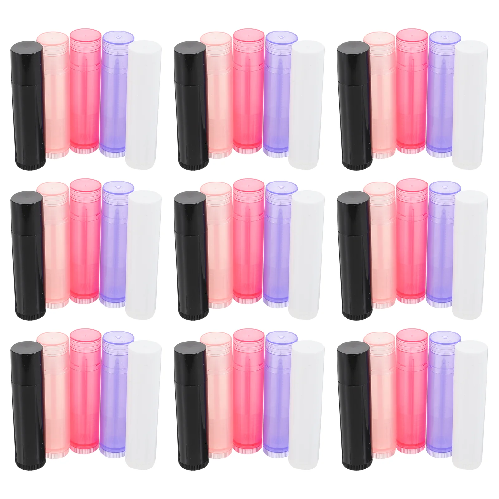 

50Pcs Portable Plastic Lipstick Empty Tubes Lipstick Storage Containers