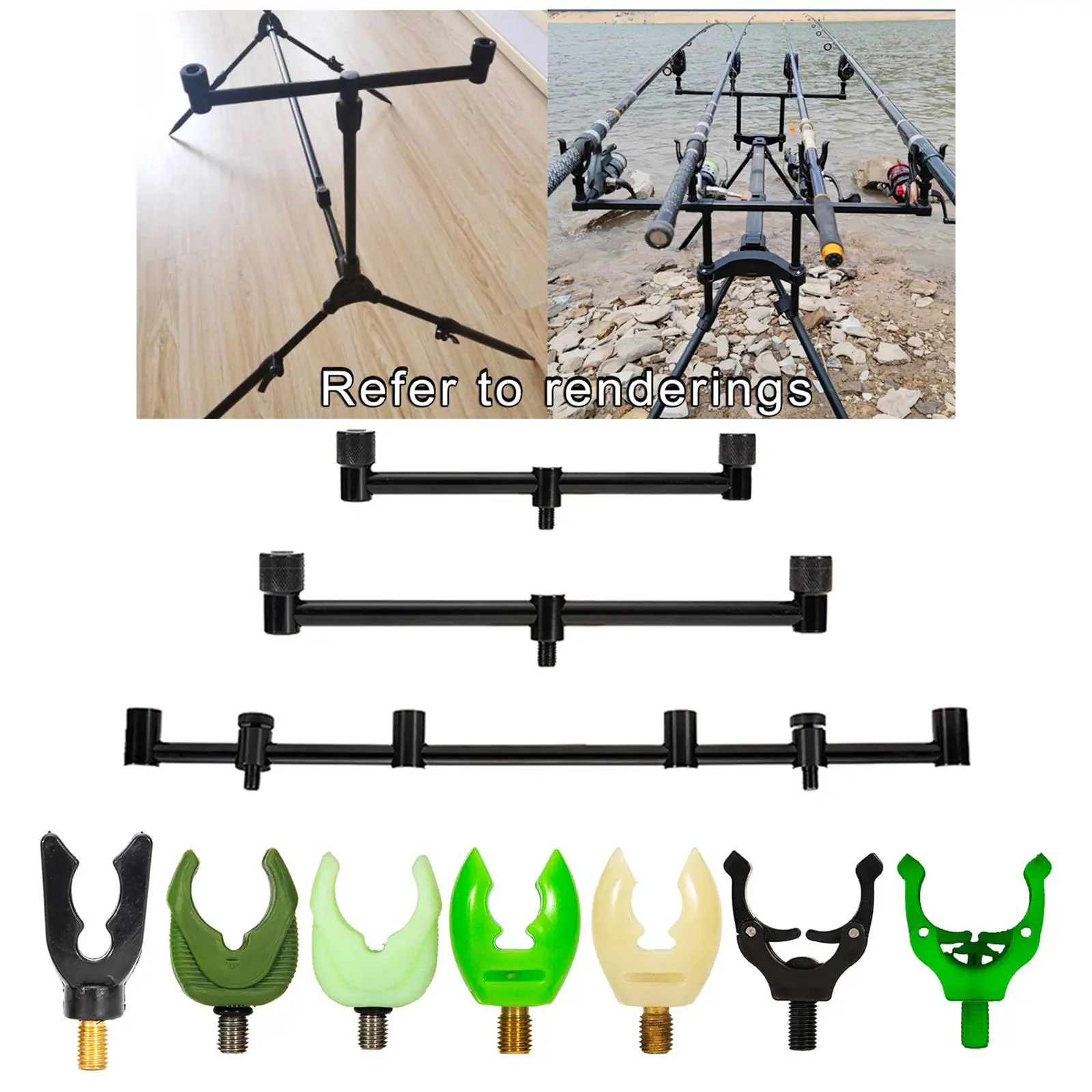 Durable Fishing Buzz Bar Rod Holder Tool Fishing Rods Crossbar Bracket Gear