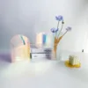 Acrylic vase 3D Geometry Acrylic Flower Pot Nordic Flower Wave Shape Not Fragile Flower  Holder Home Decorat 5