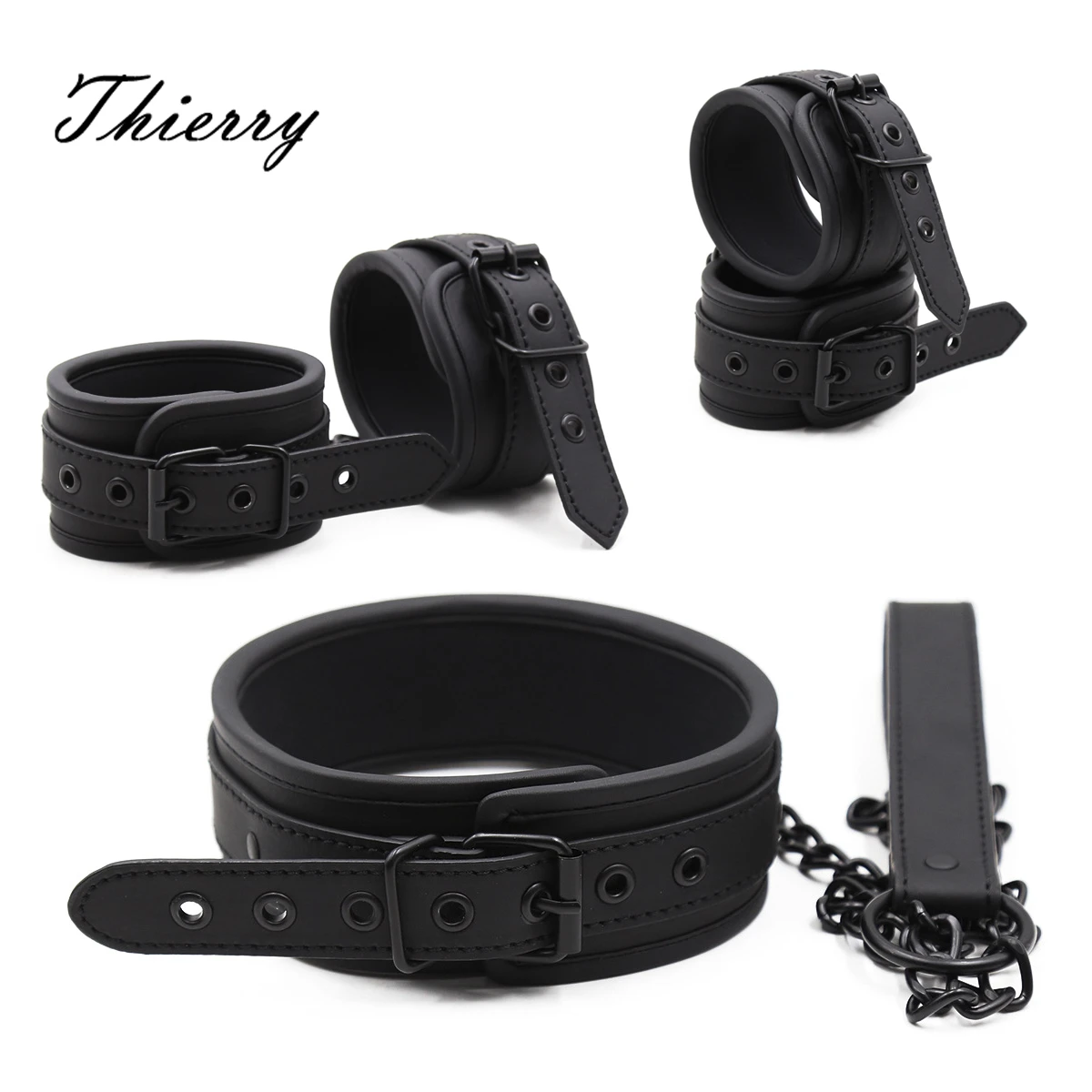 Thierry Crimson/black Tied Ultimate Bondage Kit,blindfold, Ball Gag,  Collar, Wrist And Ankle Cuffs, Paddle Spanking Sex Toys - Adult Games -  AliExpress