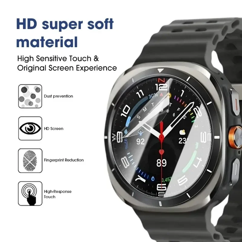 Ultra Soft TPU Hydrogel Full Screen Protector for Smartwatches (5-Pack)