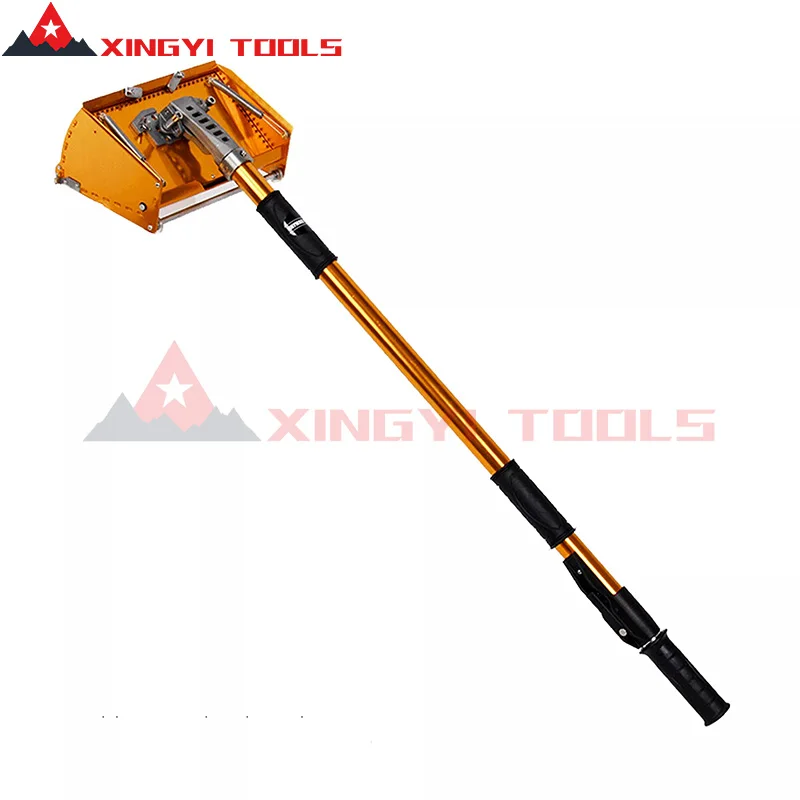 9.8In Drywall Flat Finisher Taping Technical Tools Lastering Plaster Box 120&deg; Adjust Extendable Handle Wallboard Mud for Putty