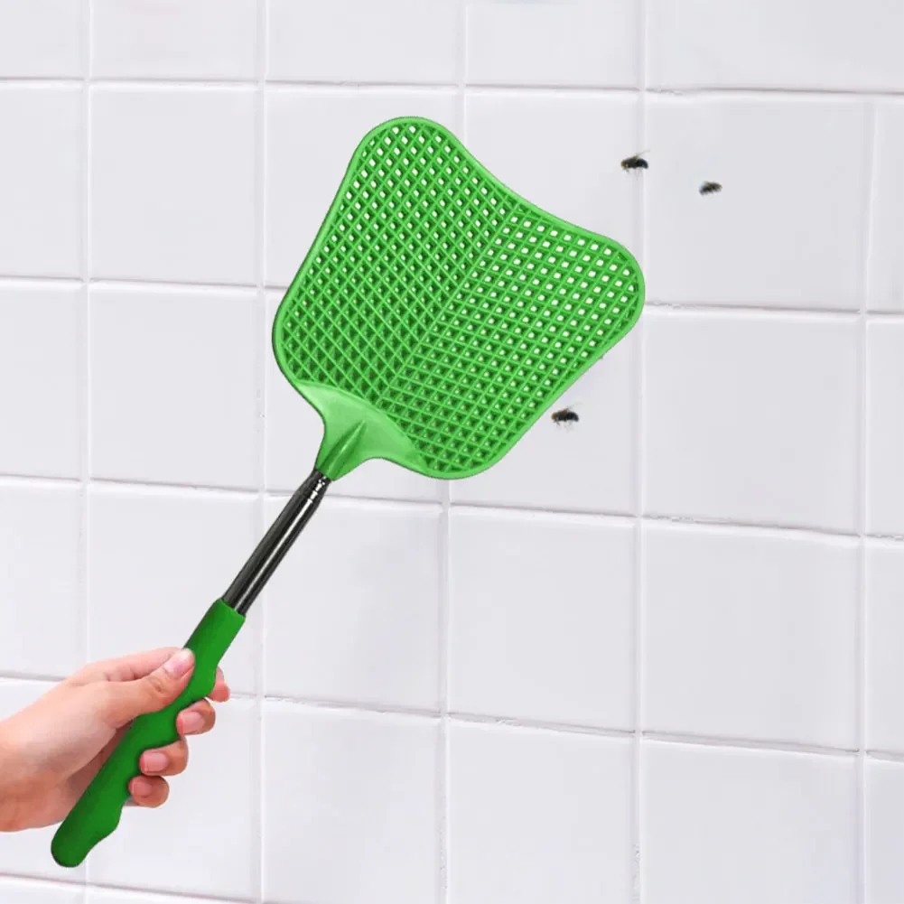 2/6Pack Telescopic Fly Swatters Long Handle Mosquito Fly Swat Swatter Trap Manual Repellent Swatters Bugs Killer Extend 65cm