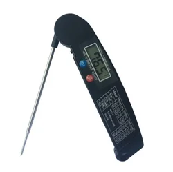 Enhanced Digital Instant - Read Meat Thermometer - High Accuracy, Waterproof, Backlit Display for Grilling, BBQ, and Kitchen Cooking (Black)