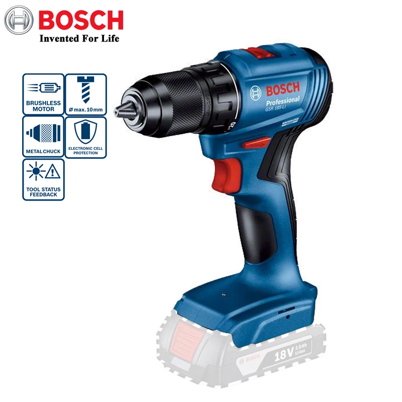 Bosch 18V Brushless Cordless Drill Driver GSR 185-Li Electric