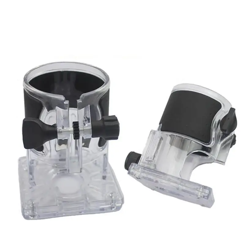 

Plastic Cylinder Base Assembly Woodworking Wood Router Fixed Base,Transparent Cover Protective Shield for 3700-1 3700-3 A /B