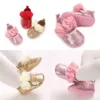 Cute Flowers Baby Girl Princess Shoes 0-1 Year Casual Anti-Slip Bow Sneakers Spring Toddler Soft Soled First Walkers 0-18 Months 1