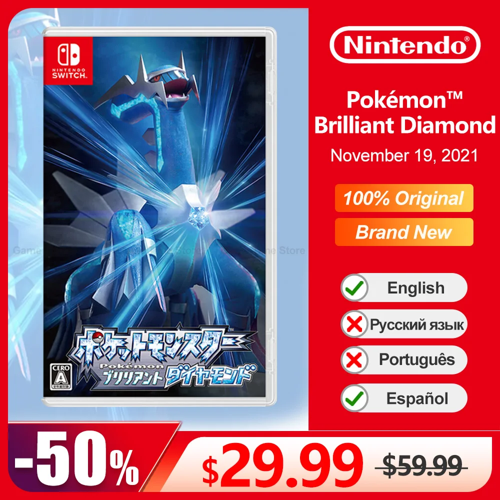 Pokémon Brilliant Diamond Pokémon Brilhante Diamante Nintendo Switch Jogos Promoções 100 Oficial Física Jogo Cartão Gênero Ação Rpg para Interruptor Oled Lite