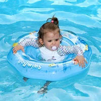 Swimbobo Cool Inflatable Swimming Seat Ring Water Toy Kids PVC White Chid Floats  For Summer Portable Blue Ocean Baby Float Ring 1