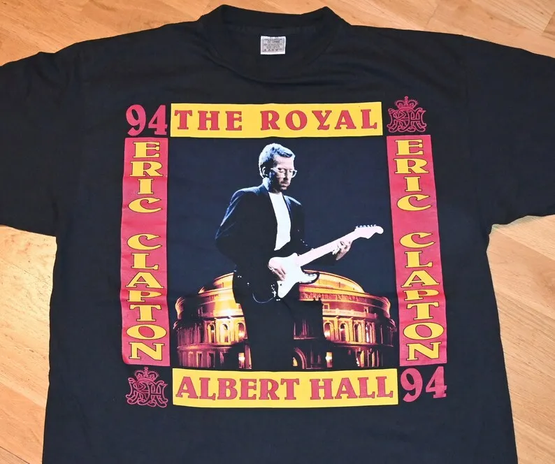 1994 Eric Clapton Vintage Rare Original Royal Albert Hall London Uk Concert Tour Rock Band Tee T Shirt Xl X Large Anni '80 Anni '90