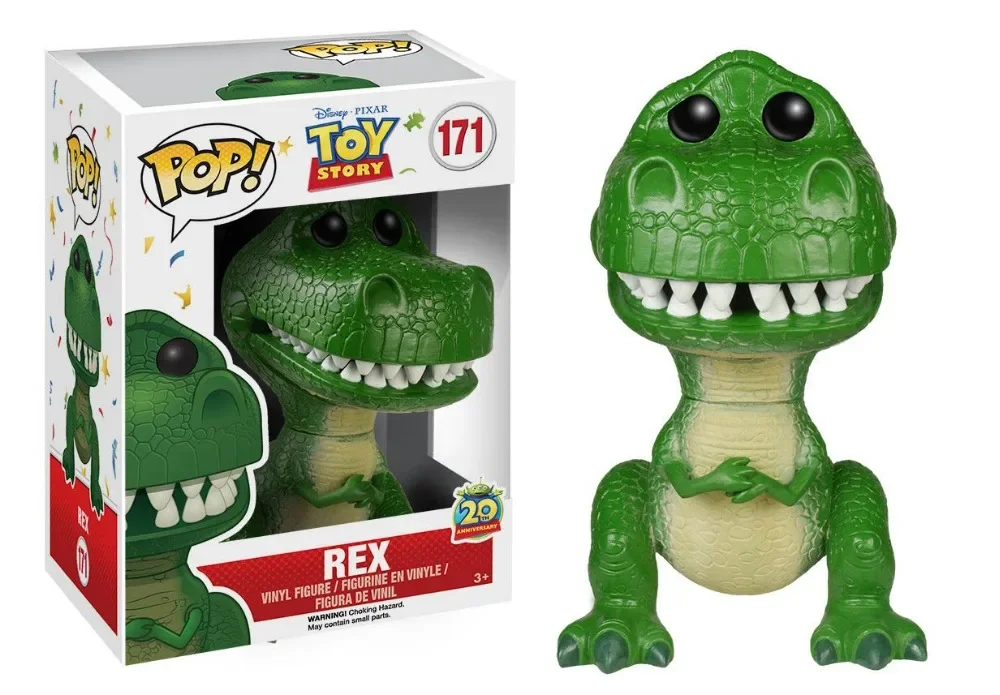 thumbnail image 1 of FUNKO POP Disney TOY STORY REX 171# Muñecas LOTSO #13 ALIEN #33 Figuras de acción Juguetes modelo para decoración de regalo, 1 of 5