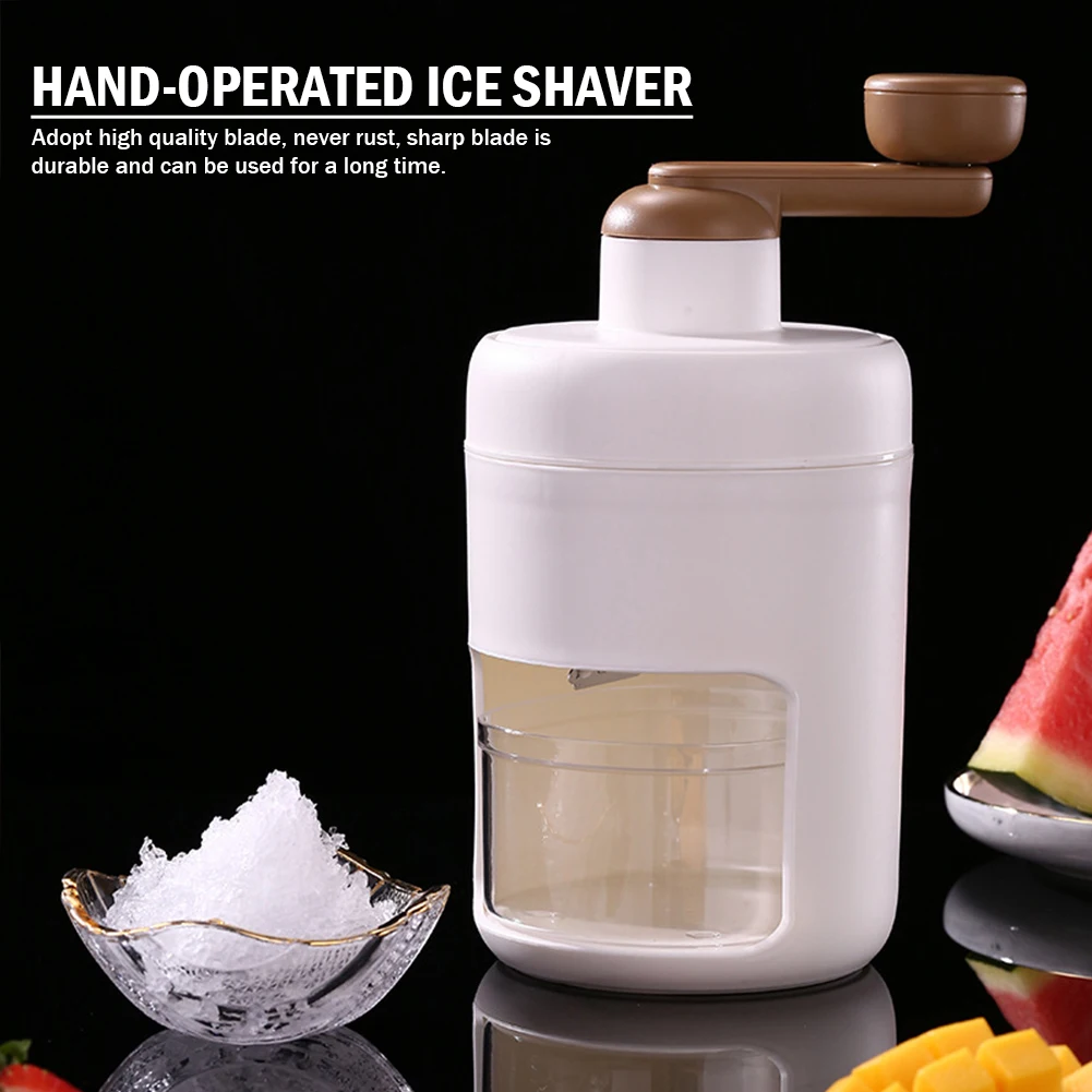 Ice Shaver Manual Hand Crank Operated Fast Crushing Ice Block Snow Cone  Machine