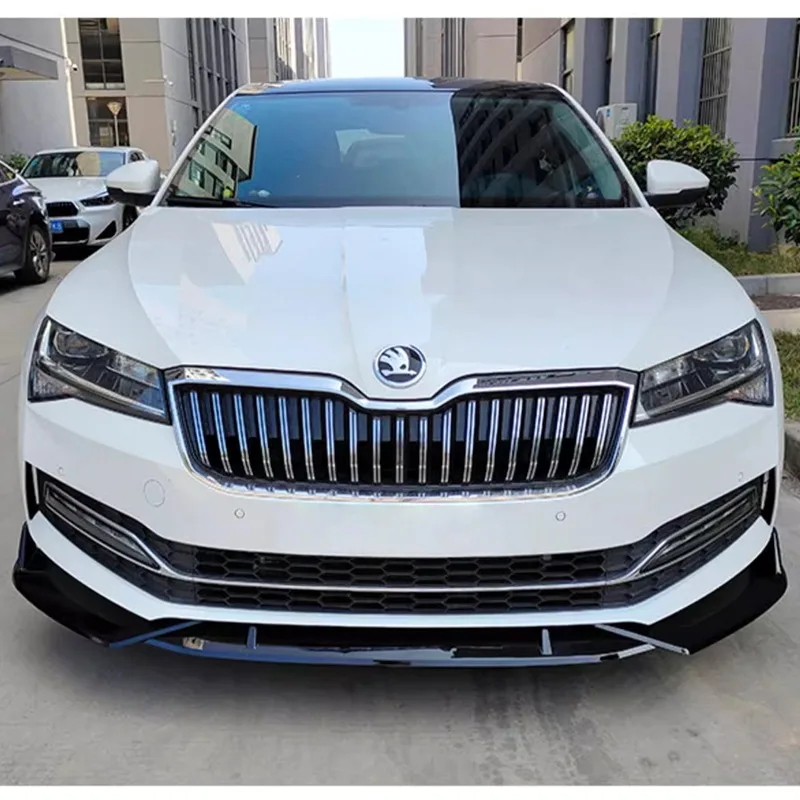 스코다 슈퍼브 MK3 페이스리프트 FL 리프트백 콤비 2019-2025 자동차 프론트 범퍼 립 스포일러 스플리터 프론트 립 친 스포일러 바디킷