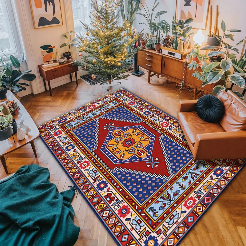 Tappeto persiano soggiorno stile retrò bohémien tappeti di grandi dimensioni  decorazione della casa divano tavolino tappetini tappeto camera da letto