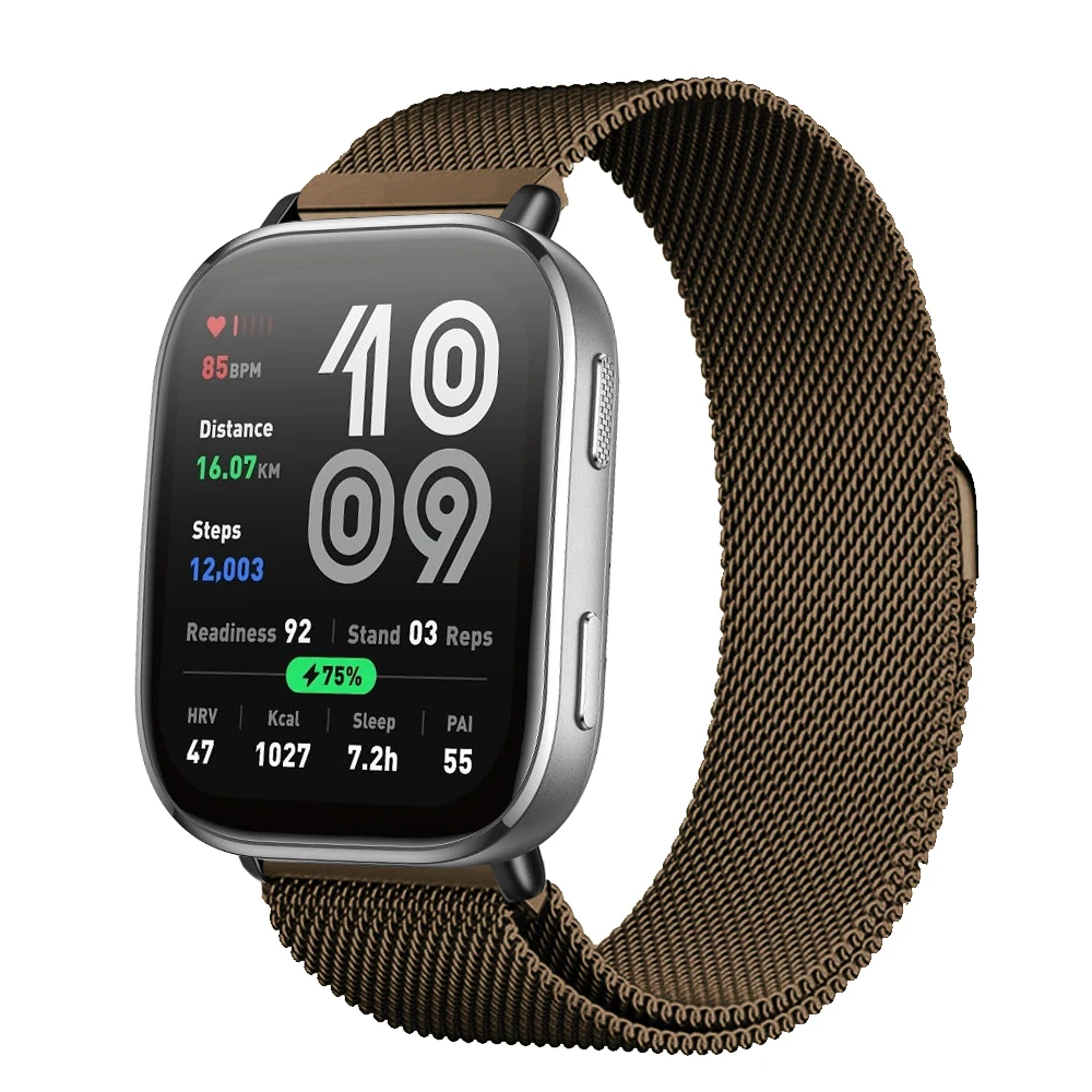 Magnetic Metal Mesh Smartwatch Wristband - 22mm Strap Bracelet