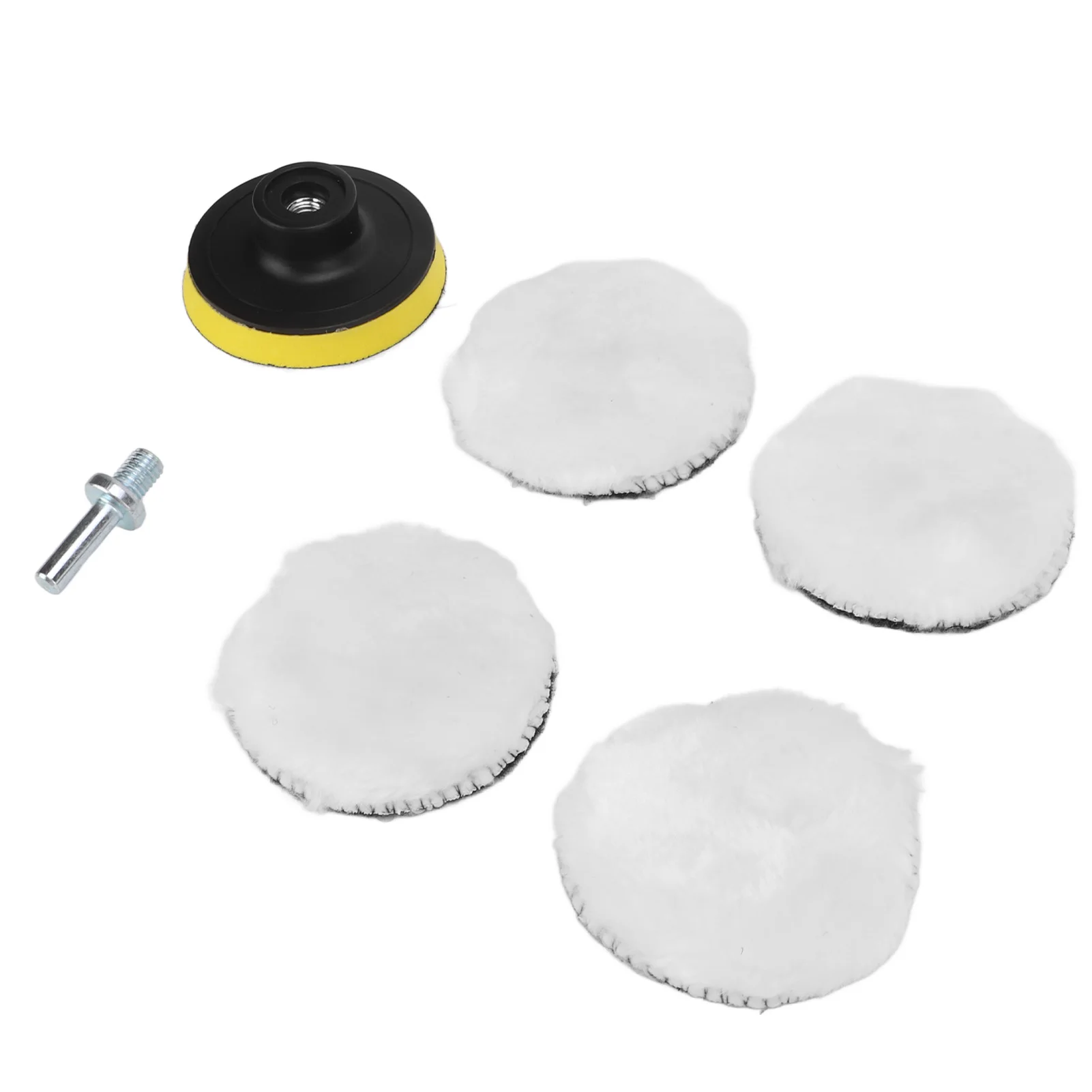 Car Polisher 6pcs 3in Imitation Wool Polishing Pad Kit with 5/8in‑11 Drill Adapter Buffing Pads for Car Buffer Polisher power tools accessories
