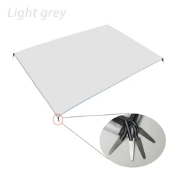Ultralight Waterproof Tent Footprint and Picnic Mat with Windproof Stakes - 2.4 x 2.1m (Grey)