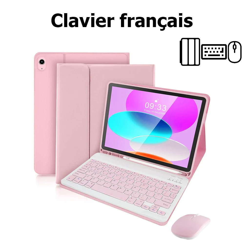 Sleek Bluetooth Tablet Keyboard & Mouse Set with Protective Case