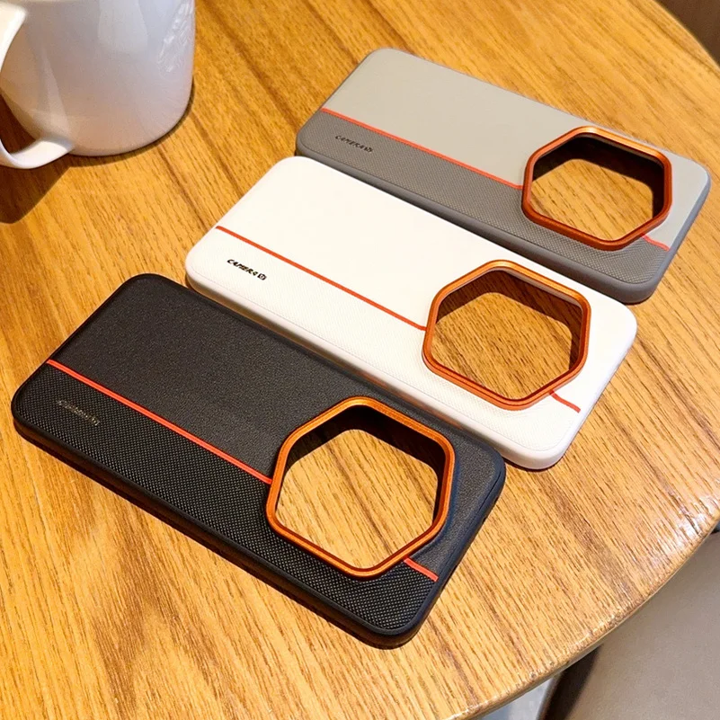 Vibrant Faux Leather Red Lens Ring Protective Case