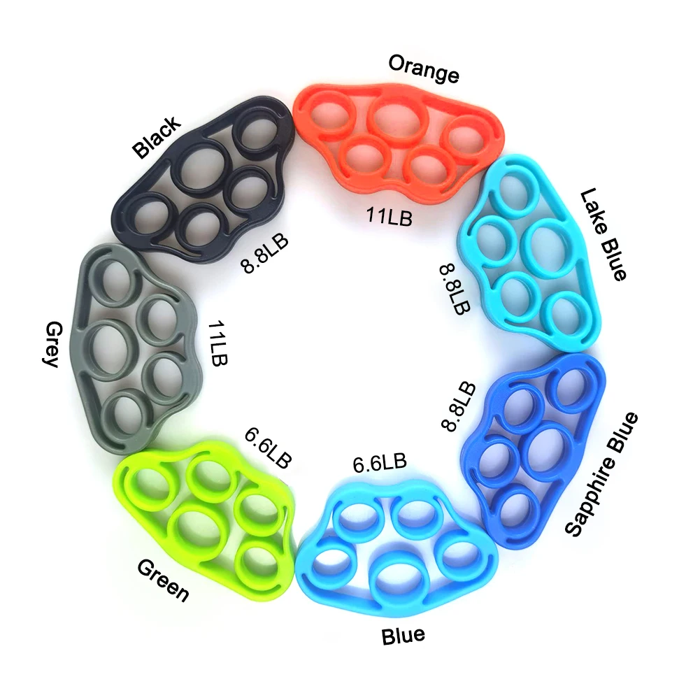 Finger trainer 3-1PCS silicone finger gripper strengthener elastic hand grip guitar finger exerciser patient hand trainer