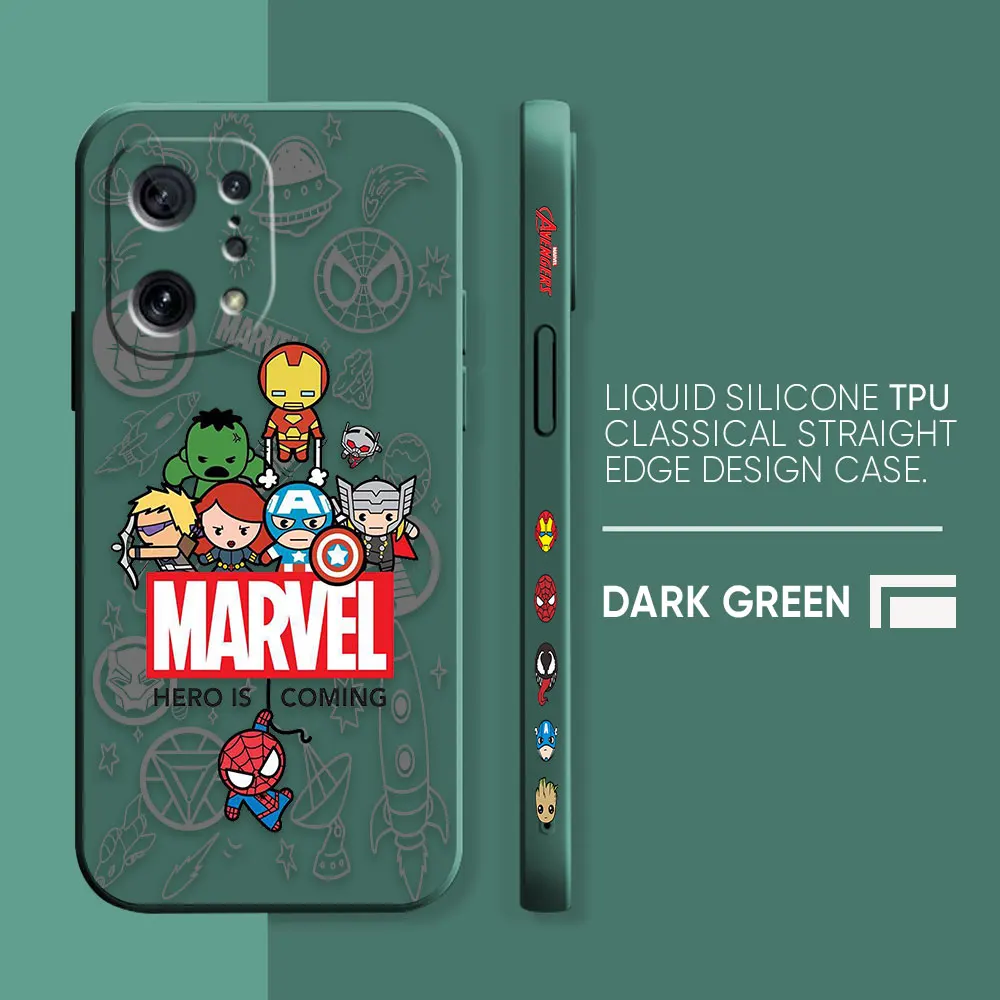 Case For OPPO FIND X6 X3 REALME X7 X50 RENO 2 4Z 4 6 Lite 5Z 5F 4G 5G PRO Liquid Silicone Case Marvel Groot Baby Manga