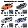 1/43 2.4G High Speed Drift Rc Car 4WD Remote Control Race Car Four Wheel Drive Radio Controlled Mini GTR Racing Model Boy Toy 1