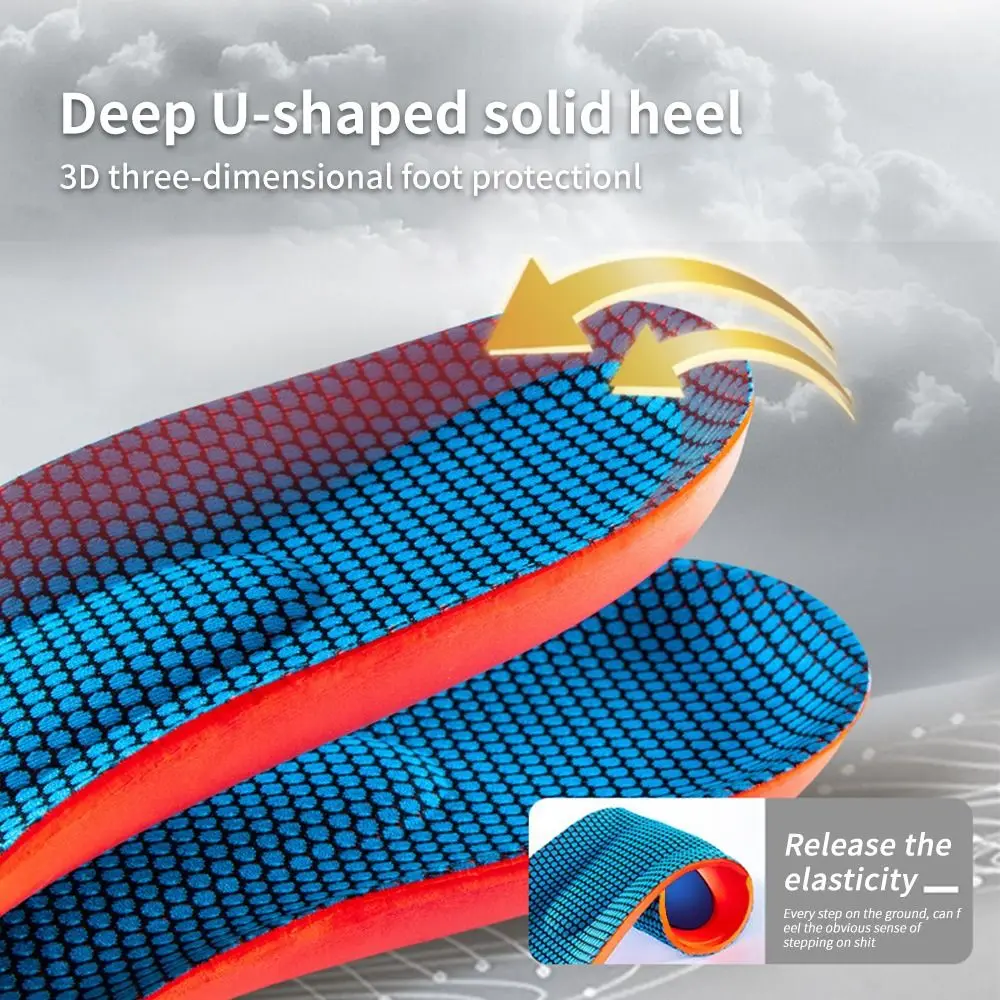 Sports Arch Orthopedic Insole for Feet Man Women Shoes Sole Shock Absorption Pad Breathable Cushion Running Arch Support Insoles