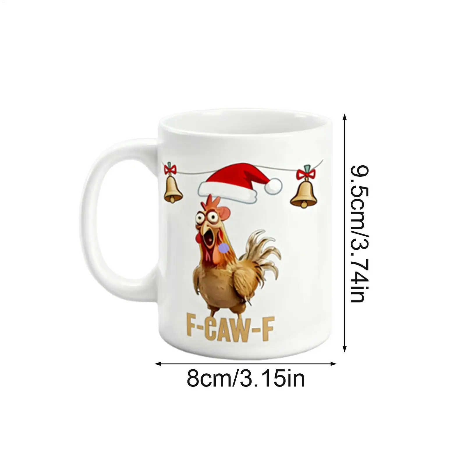 Christmas Coffee Mugs Chick Pattern Cartoon Cup Ceramic Christmas Coffee Cup For Men Youth Child Friend Mom Lady Kitchen Holiday