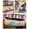 Professional Cosmetic Makeup Face Paint Palette 6-Color Split Face Body Paint Palette For Kids And Adult 5