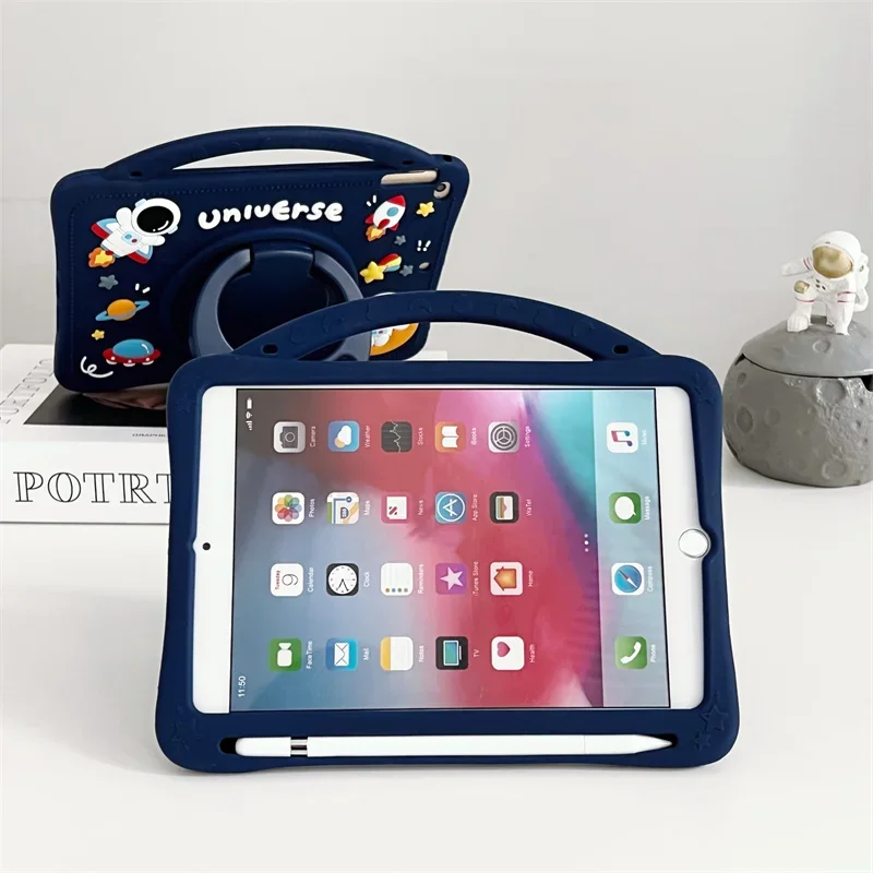 3D Cartoon Silicone Kids Rotating Stand Cover