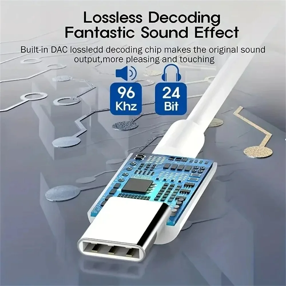 Universal USB C to 3.5mm Audio Adapter Earphone Jack Converter