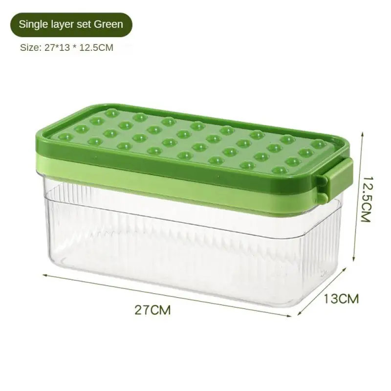 1pc Single Layer Ice Cube Tray With One Press Demoulding Function