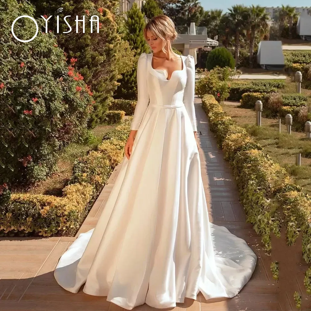 OYISHA современные атласные свадебные