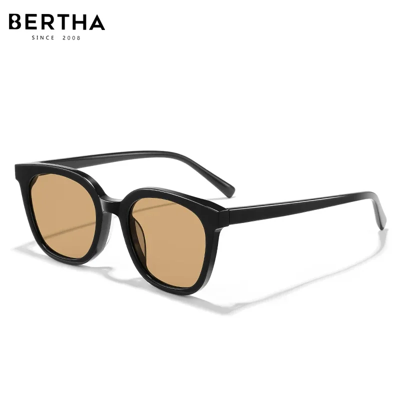 

BERTHA 2023 New Black Frame Brown Myopia Sunglasses Men's Fashionable Advanced Sense UV Protection Lady Elegance Eyeglass