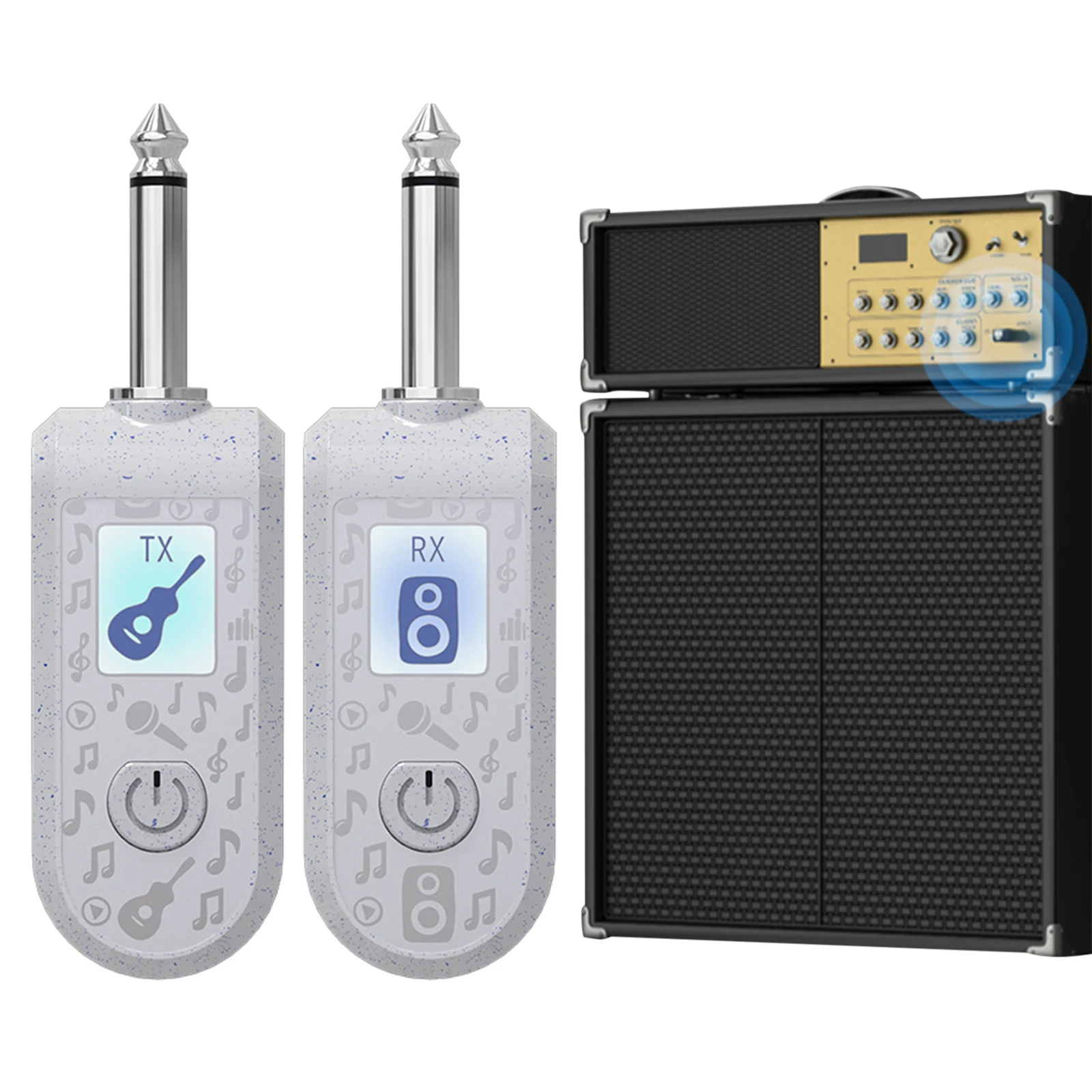 2.4G Wireless Guitar System with Precise Sound Wireless Guitar Audio Transmitter Receiver for Bass Electric Instruments