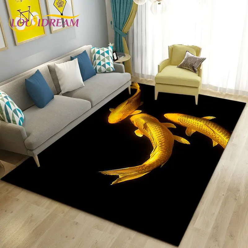 Rugs Fish Rugs Carpets Fish Golden Arowana Floors Kid Carpet Fish
