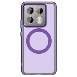 Luxury MagSafe Candy Color Magnetic Wireless Charging Case Cover for Xiaomi 17 ProMax (Purple)