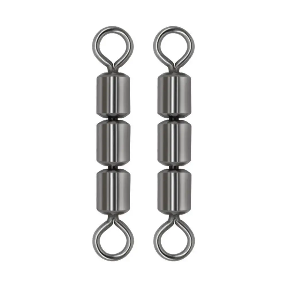 3 Roller Swivels Fishing Connectors - 10-30pcs High Speed Bead Rolling Chain Swivels (12 Sizes Available)